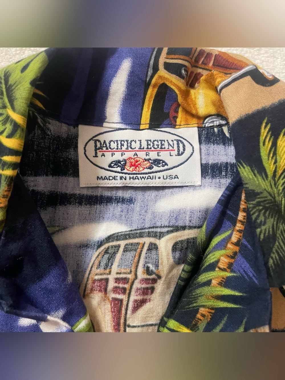 Pacific Legend Retro Palm Trees and Woody Wagons Button Down Shirt size 3T - Picture 3 of 11